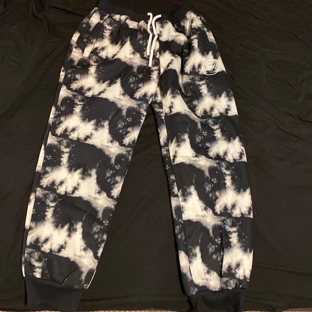 Black white and grey joggers